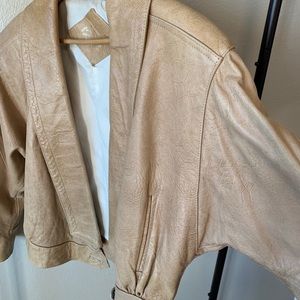 Vintage leather bomber jacket